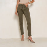 Kaki fonce,Pantalon Bella couleurs boyfriend - Pantalon femme - Place du jour