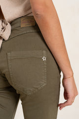 Kaki fonce,Pantalon Bella couleurs boyfriend - Pantalon femme - Place du jour