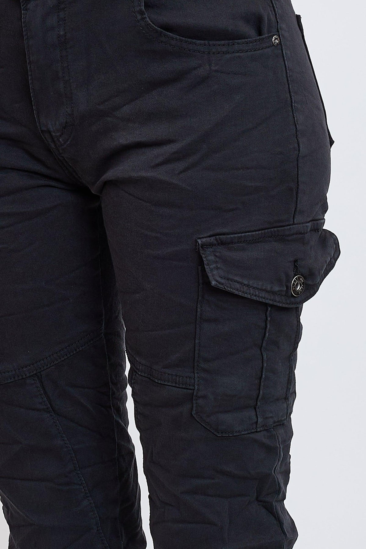 Noir,Pantalon Cargo Boyfriend Classique - Cargo femme - Place du jour