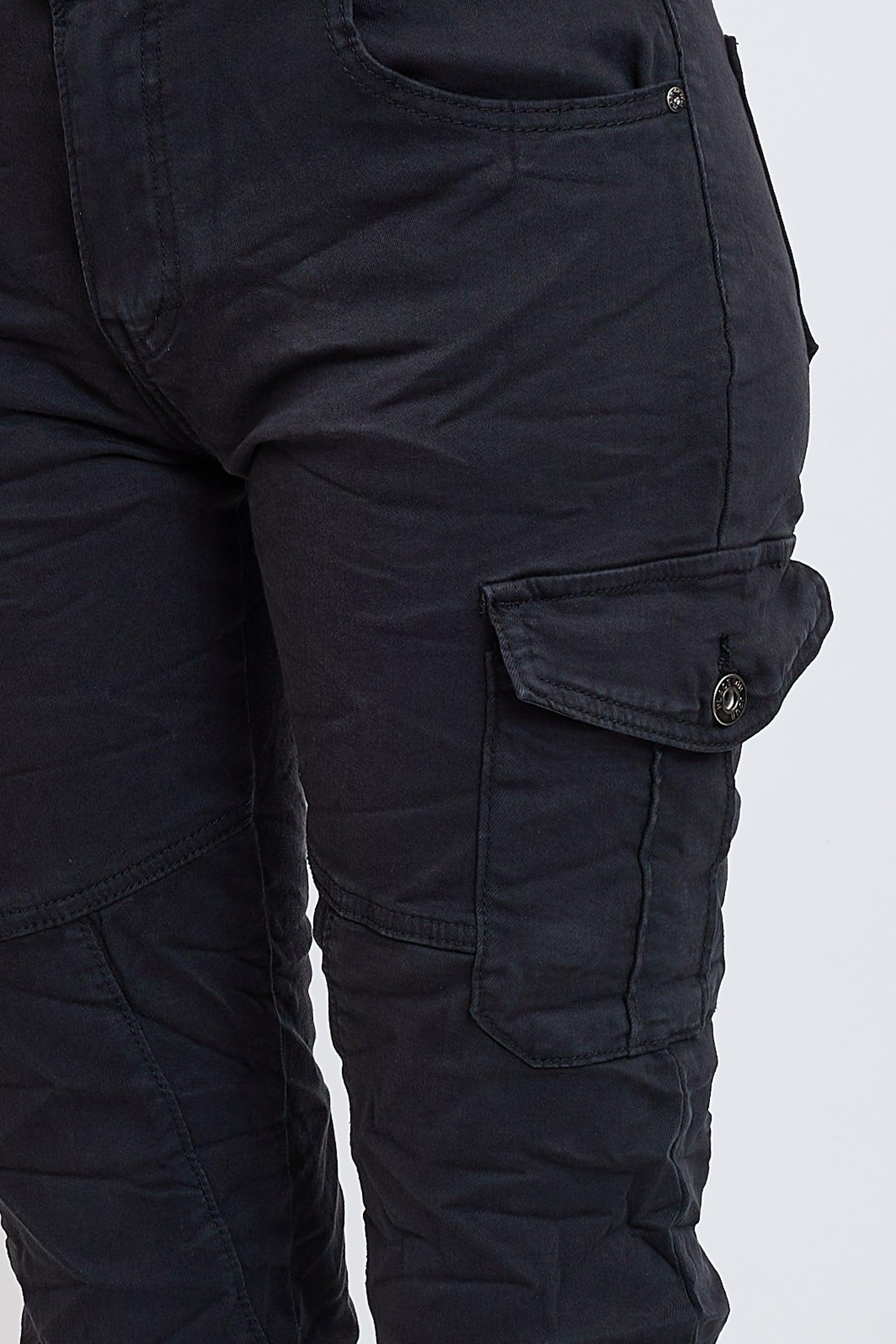 Noir,Pantalon Cargo Boyfriend Classique - Cargo femme - Place du jour