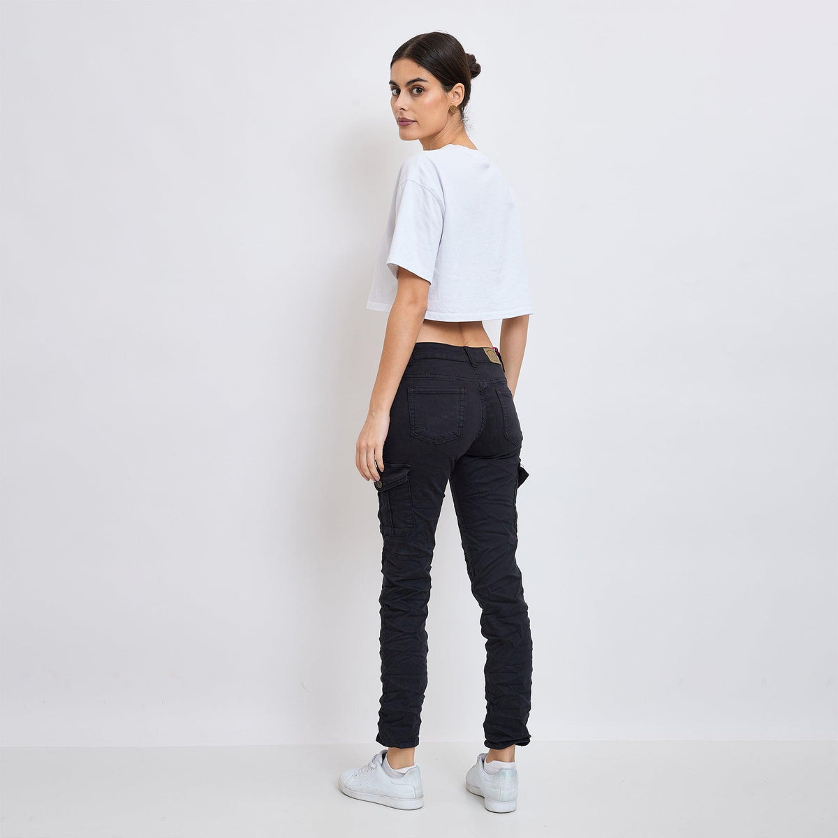 Noir,Pantalon Cargo Boyfriend Classique - Cargo femme - Place du jour