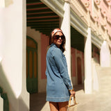 Jean bleu,Robe Milo Courte - Robe Femme - Place du jour