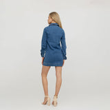 Jean bleu,Robe Milo Courte - Robe Femme - Place du jour