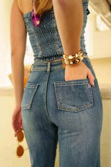 Jean bleu,Jean Vintage Coupe Large - Jean Femme - Place du jour