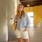 Jean bleu ciel,Chemise Veste Eléonore en Jean bleu ciel Femme - Place du Jour