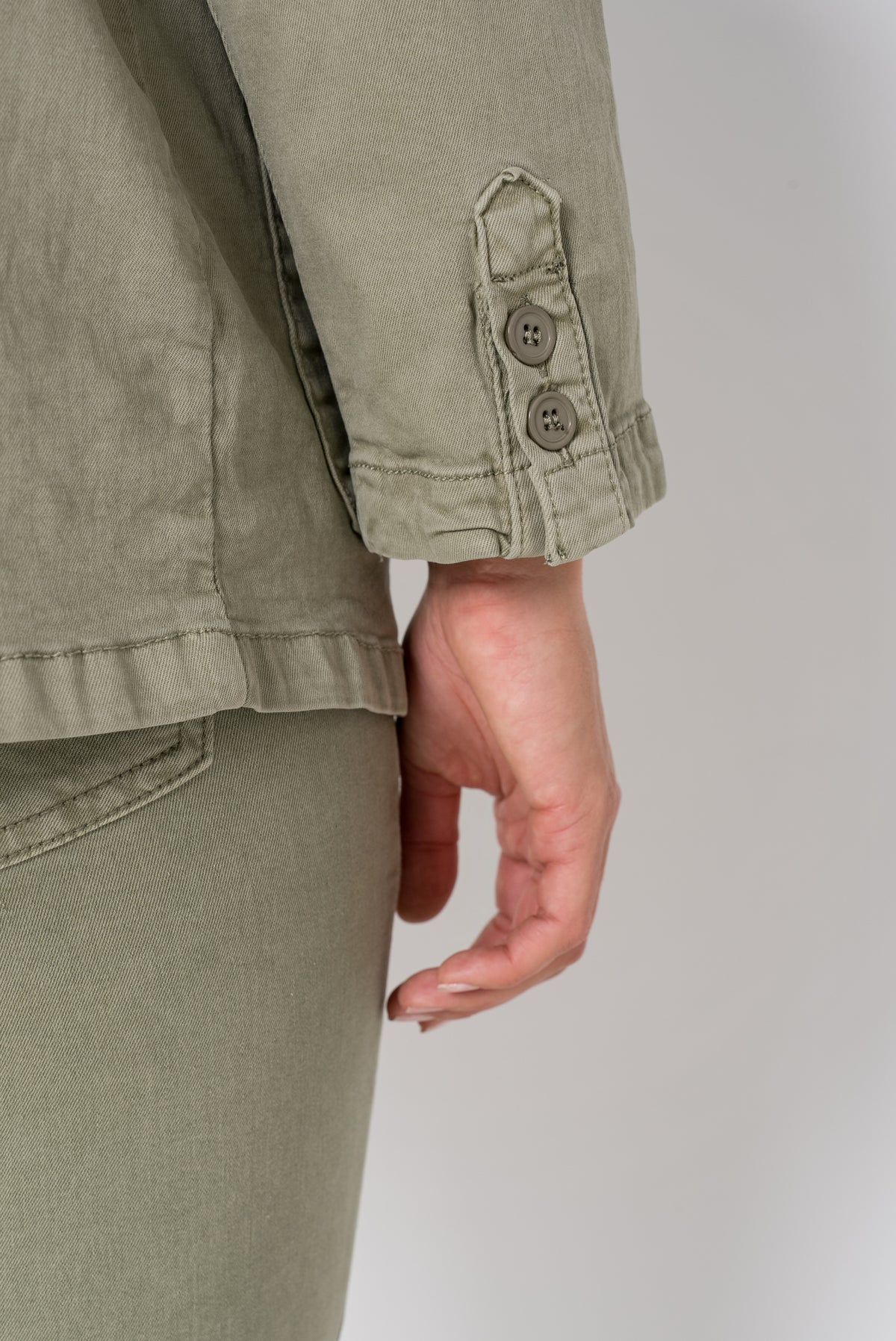 Kaki, Veste Saharienne Étoile Strasse - Veste Femme - Place du jour