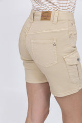Camel,Short Cargo - Taille haute - Femme - Place du jour