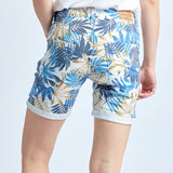 Bleu,Short imprimé feuille bleue - Imprimé femme - Place du jour