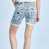 Bleu,Short imprimé motif bleu - Imprimé femme - Place du jour