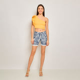 Marine,Short imprimé motif point délavé - Imprimé femme - Place du jour