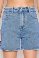  Jean bleu,Short Lilou en jean à zip taille haute - Jean femme - Place du jour