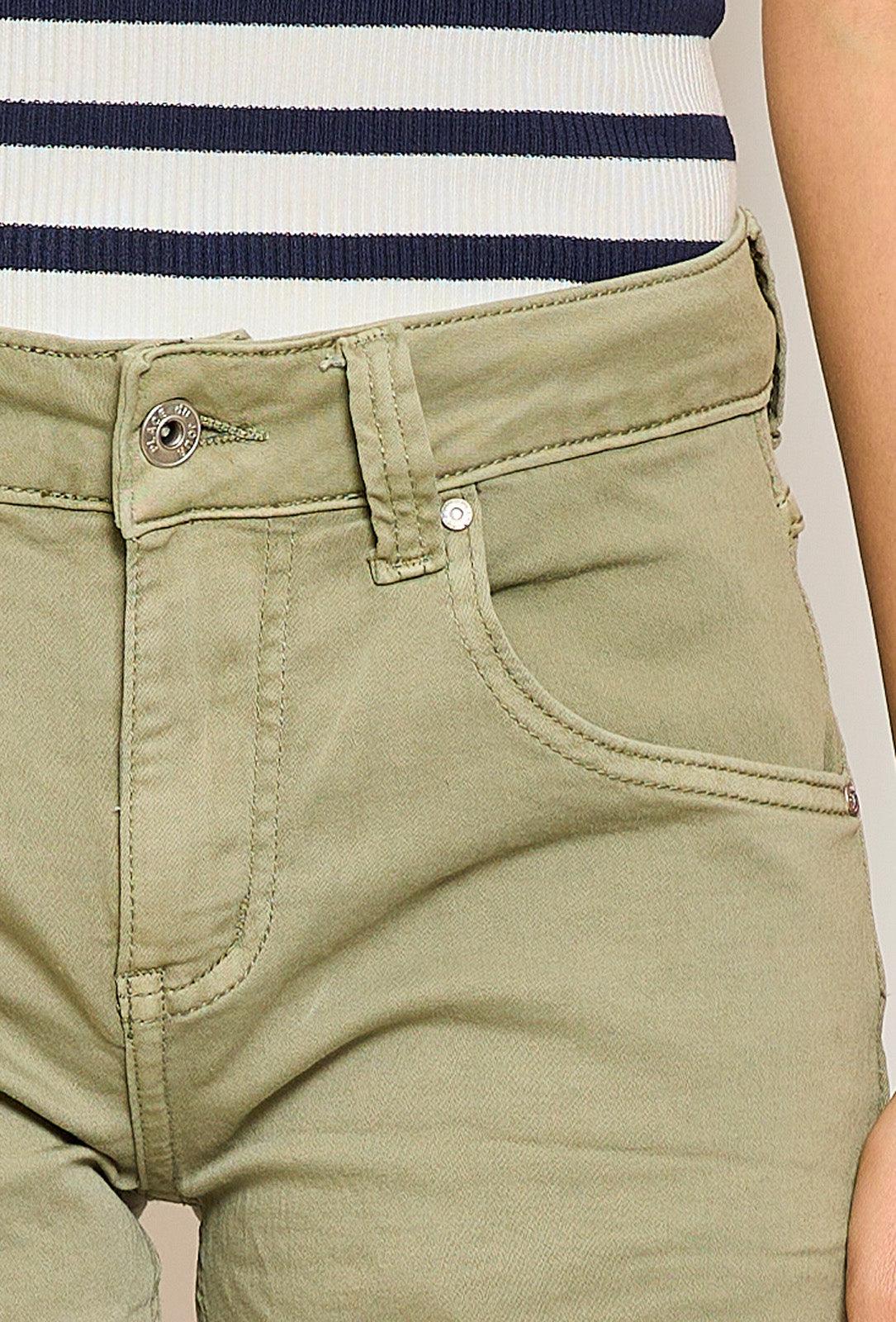 Kaki,Short Marine joggjean de couleurs - Jean femme - Place du jour