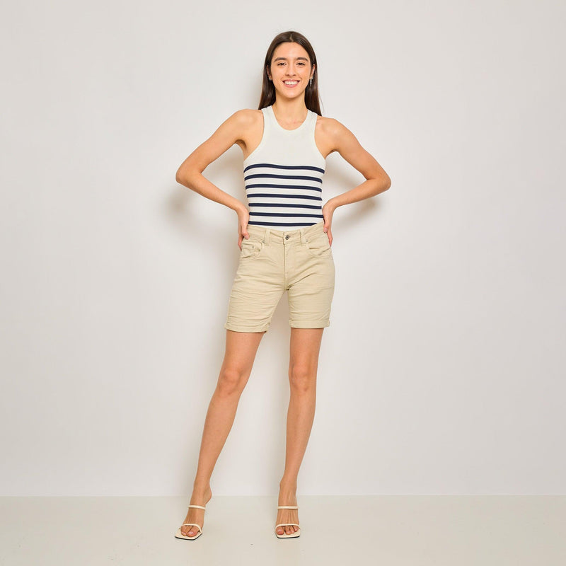 Short Marine en JoggJeans Couleurs Zip