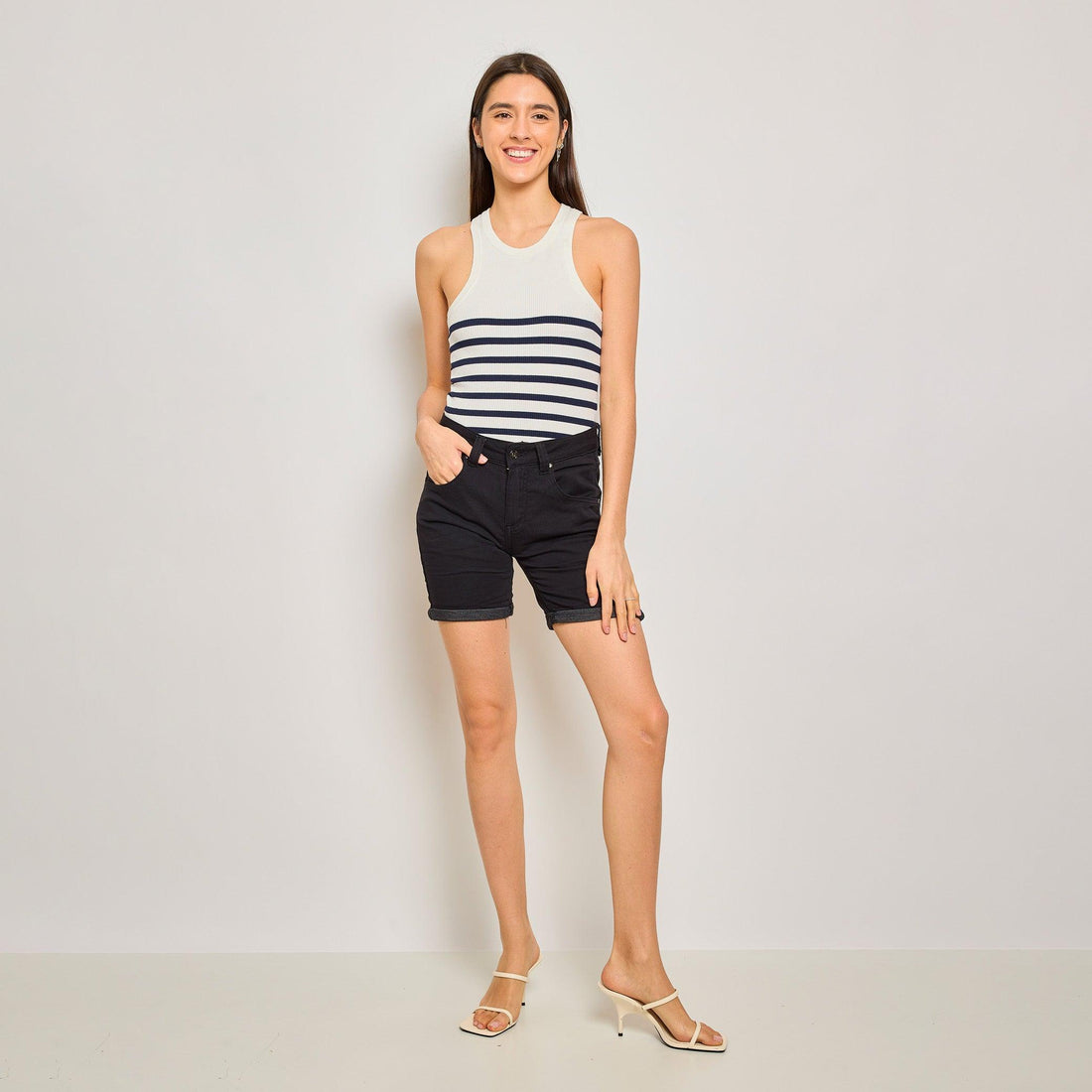 Short Marine en JoggJeans Couleurs Zip