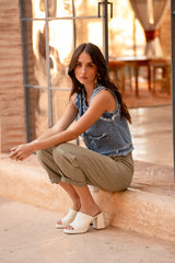 Jean bleu,Veste Laura en tweed manches courtes - Jean femme - Place du jour