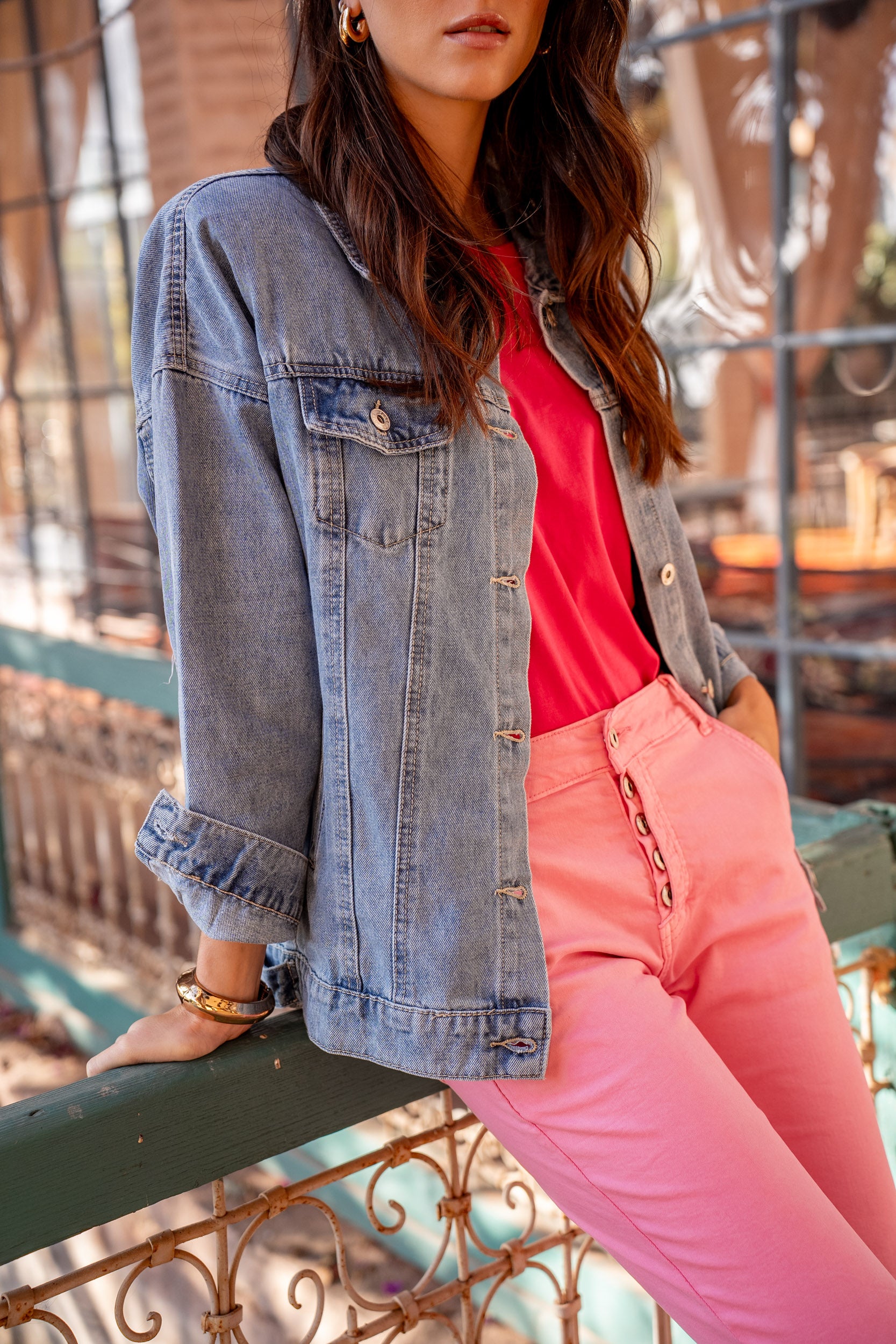 Jean bleu,Veste Faustine en jean - Jean femme - Place du jour