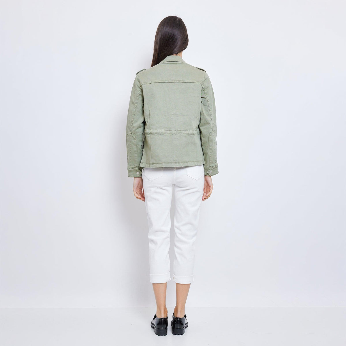 Kaki, Veste Saharienne Écussons - Veste Femme - Place du jour