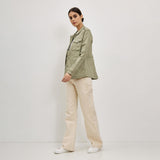 Kaki, Veste Saharienne Polyvalente Fermeture Zip - Veste Femme - Place du jour