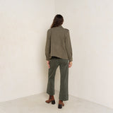 Kaki fonce,Saharienne Lou Classique Fermeture Éclair - Veste Femme - Place du jour